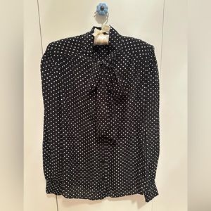 & other stories polka dot pussybow blouse - 6